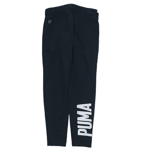 Puma Womens Black Jogger Trousers Size 10 Cotton Blend Activewear
