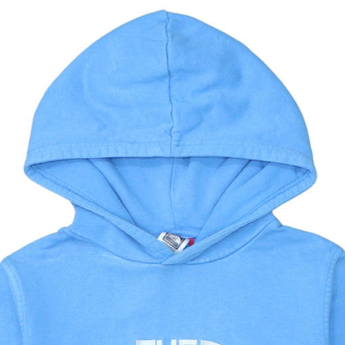 The North Face Boys Blue XL Pullover Hoodie with Logo Print
