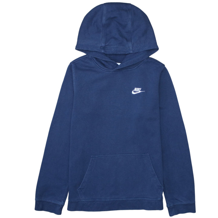 Nike Boys Blue Pullover Hoodie XL 158-170cm Cotton Logo Sweatshirt