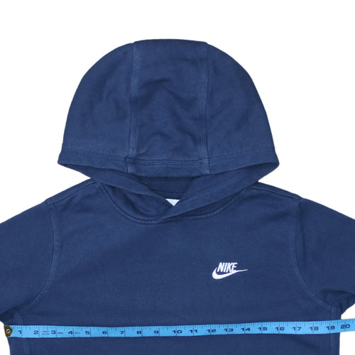 Nike Boys Blue Pullover Hoodie XL 158-170cm Cotton Logo Sweatshirt