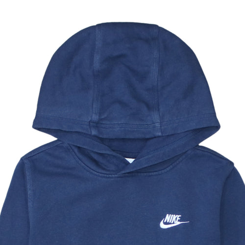 Nike Boys Blue Pullover Hoodie XL 158-170cm Cotton Logo Sweatshirt