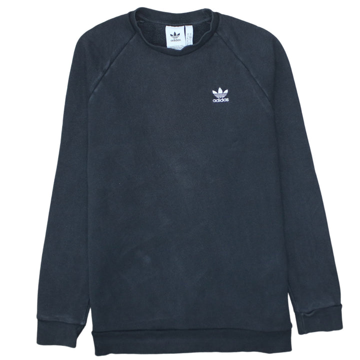 Adidas Men's Black Small Pullover Sweatshirt Crew Neck Logo