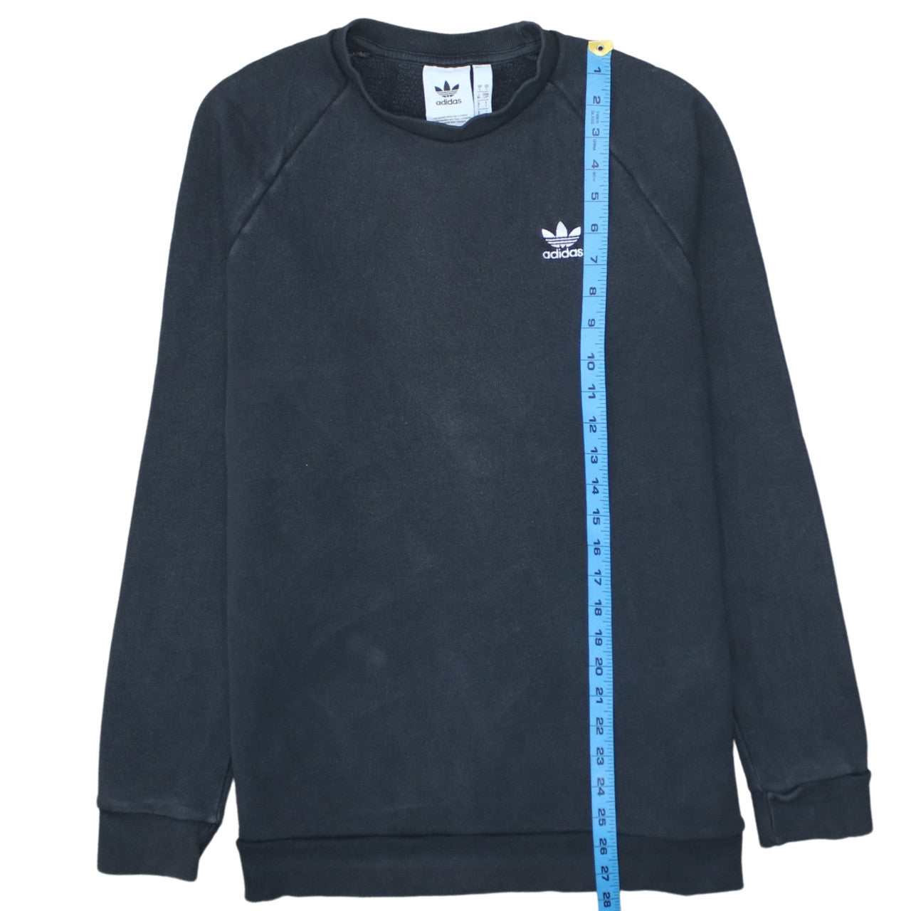 Adidas Men's Black Small Pullover Sweatshirt Crew Neck Logo