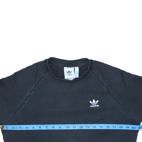Adidas Men's Black Small Pullover Sweatshirt Crew Neck Logo