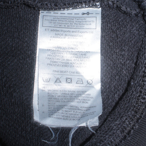 Adidas Men's Black Small Pullover Sweatshirt Crew Neck Logo
