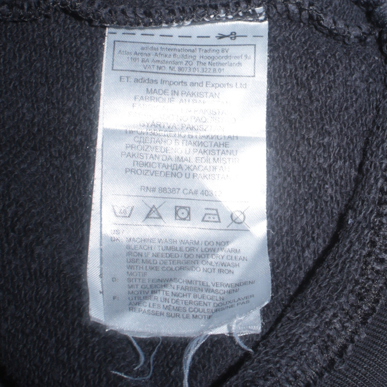 Adidas Men's Black Small Pullover Sweatshirt Crew Neck Logo