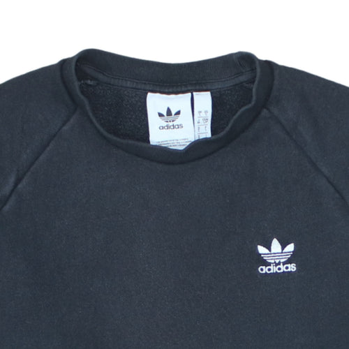Adidas Men's Black Small Pullover Sweatshirt Crew Neck Logo