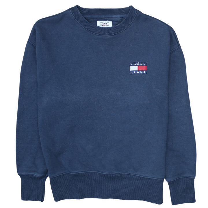 Tommy Jeans Men's Blue XS Crew Neck Logo Pullover Sweatshirt