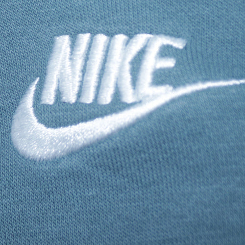 Nike Men's Blue Pullover Hoodie L Embroidered Logo Fleece Sweatshirt