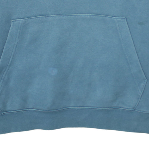Nike Men's Blue Pullover Hoodie L Embroidered Logo Fleece Sweatshirt