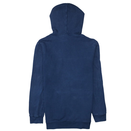 adidas Men's Blue Pullover Hoodie S Logo Fleece Sweatshirt