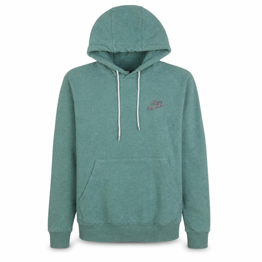 Front view of Nike Women Green Small Pullover Hoodie 80% Cotton Logo Front