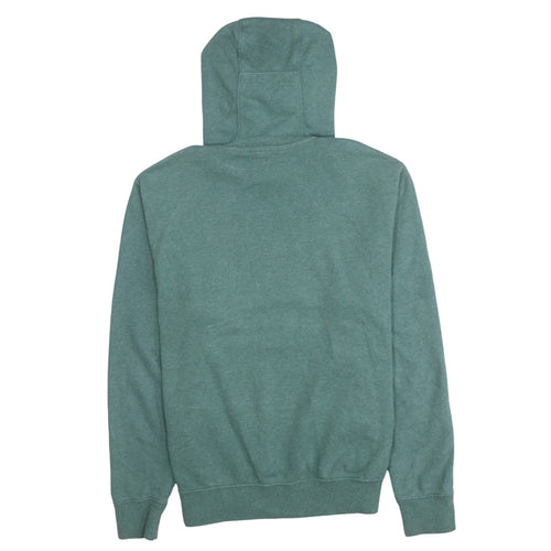 Nike Women Green Small Pullover Hoodie 80% Cotton Logo Front