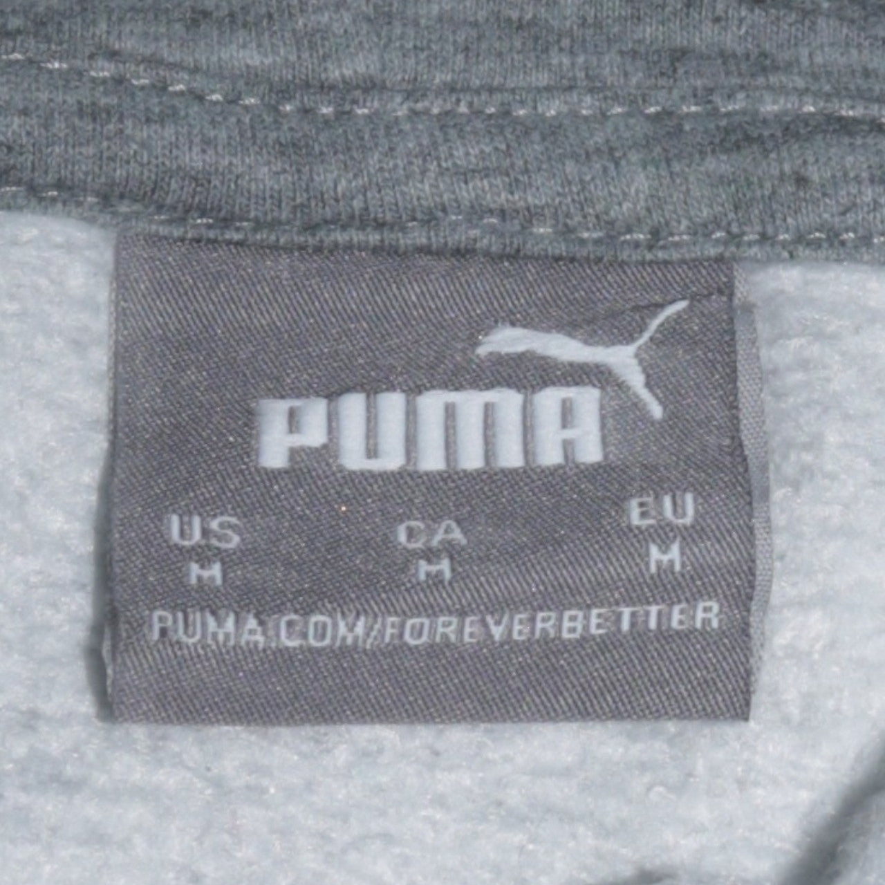 Puma Men Grey Pullover Hoodie Medium Regular Fit Sportswear