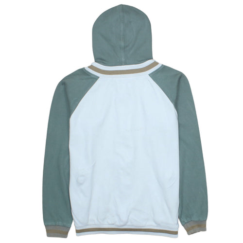 Champion Men's Green Full Zip Hoodie M Lightweight Cotton Blend
