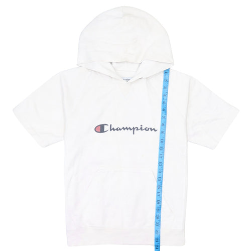 Champion Men's White Short Sleeve Hooded T-Shirt Size S