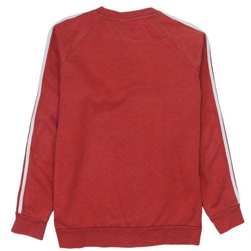 Adidas Men's Red Crew Neck Pullover Sweatshirt Small Regular Fit