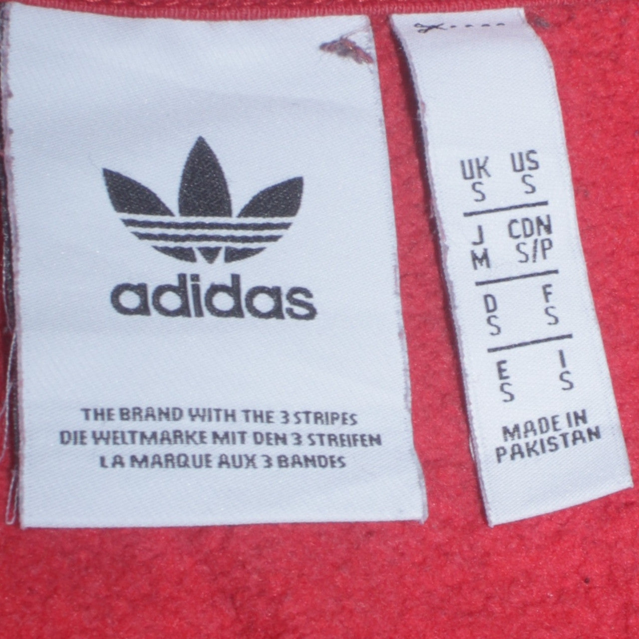 Adidas Men's Red Crew Neck Pullover Sweatshirt Small Regular Fit