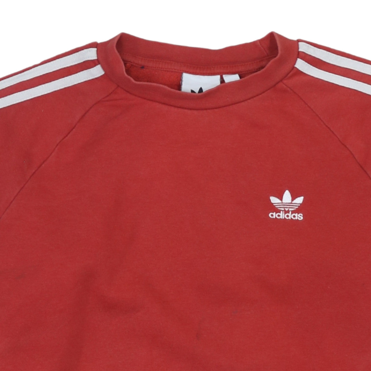 Adidas Men's Red Crew Neck Pullover Sweatshirt Small Regular Fit