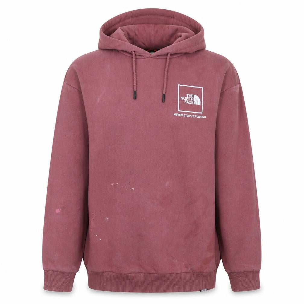 The North Face Womens Burgundy Pullover Hoodie M Logo Print Casual