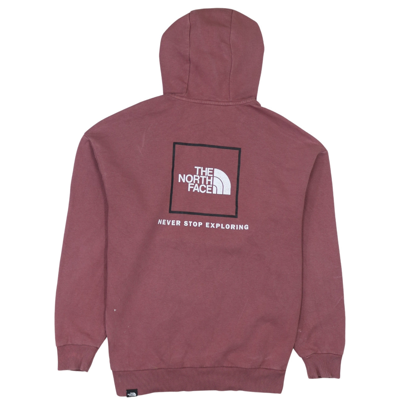 The North Face Womens Burgundy Pullover Hoodie M Logo Print Casual