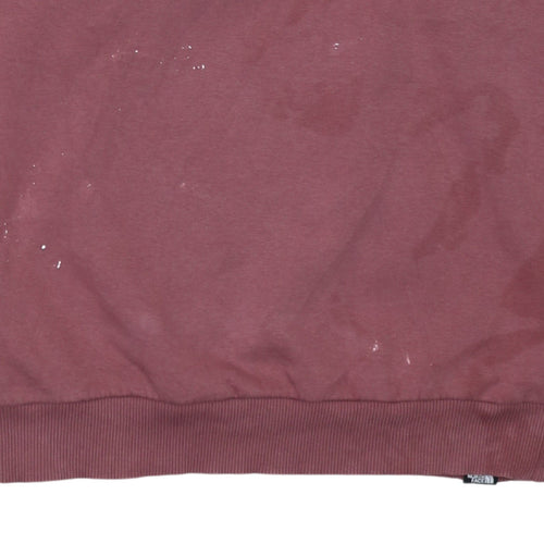 The North Face Womens Burgundy Pullover Hoodie M Logo Print Casual