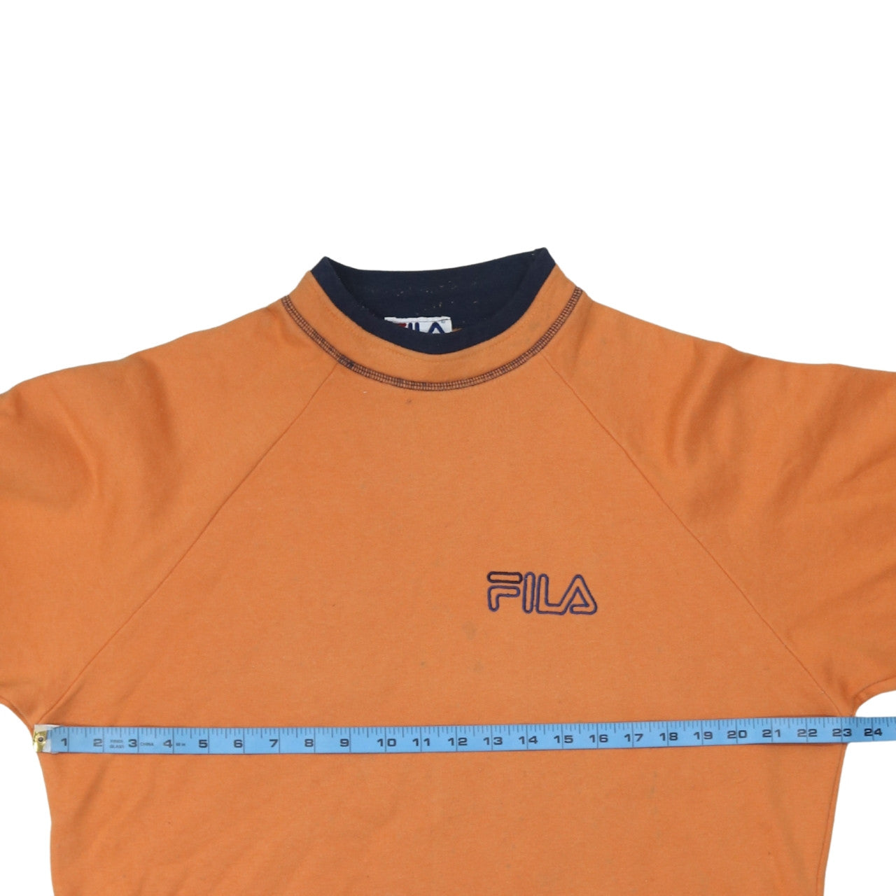 FILA Men's Orange Long Sleeve Pullover Sweatshirt L