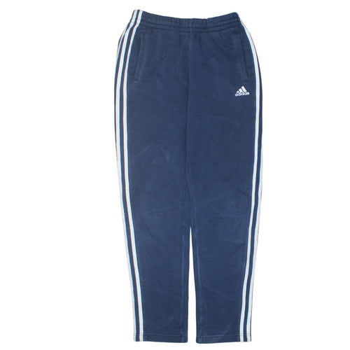 adidas Boys Blue 13-14 Years Track Pants with Side Stripes