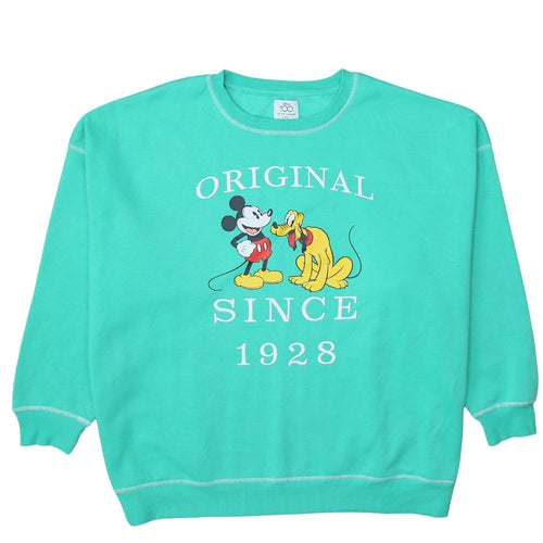 Disney x Primark Women's Green Mickey Pluto XL Sweatshirt