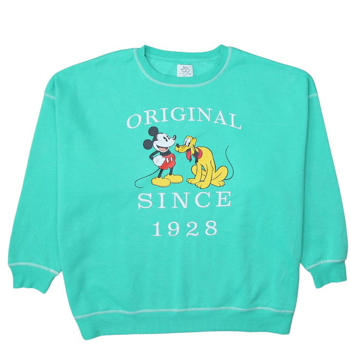 Disney x Primark Women's Green Mickey Pluto XL Sweatshirt