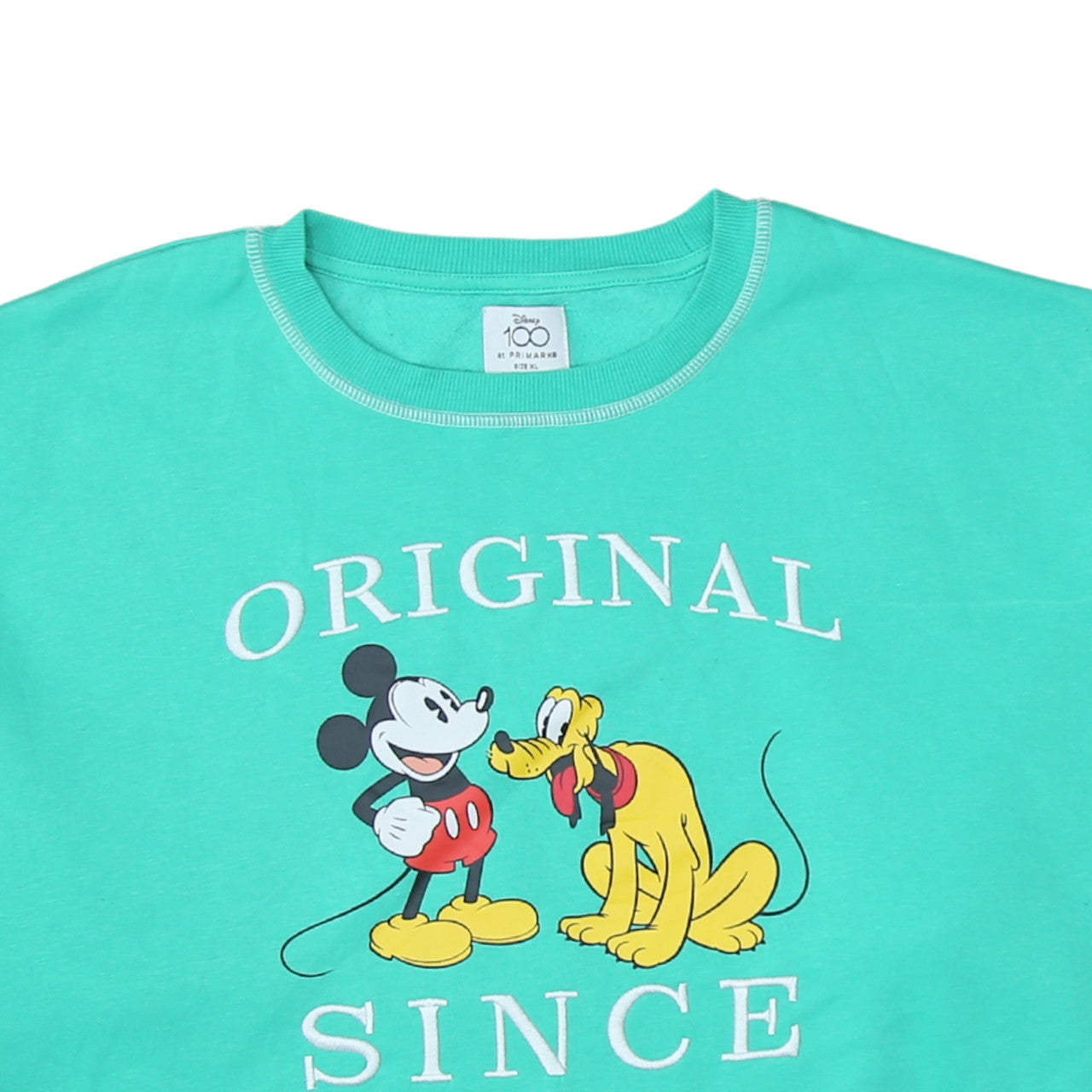 Disney x Primark Women's Green Mickey Pluto XL Sweatshirt