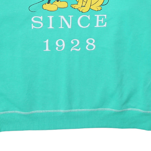 Disney x Primark Women's Green Mickey Pluto XL Sweatshirt