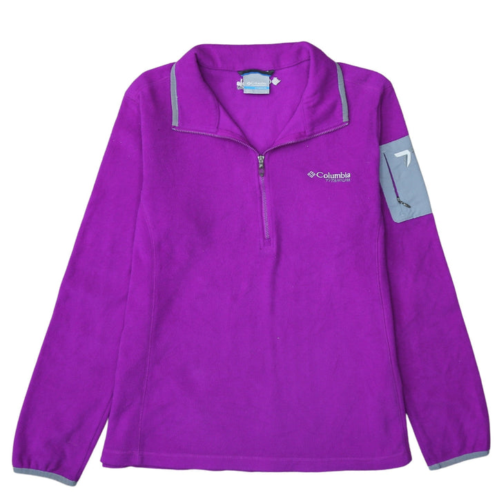Columbia Women’s Purple Titanium Fleece 1/4 Zip Pullover Sweatshirt Size L