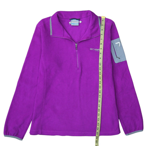Columbia Women’s Purple Titanium Fleece 1/4 Zip Pullover Sweatshirt Size L