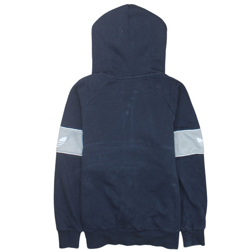 Adidas Women’s Navy Blue 1/2 Zip Logo Hoodie Size L