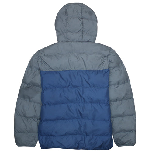 Adidas Boys Blue Hooded Puffer Jacket 13-14 Years Winter Coat