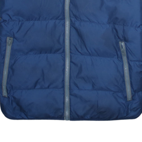 Adidas Boys Blue Hooded Puffer Jacket 13-14 Years Winter Coat