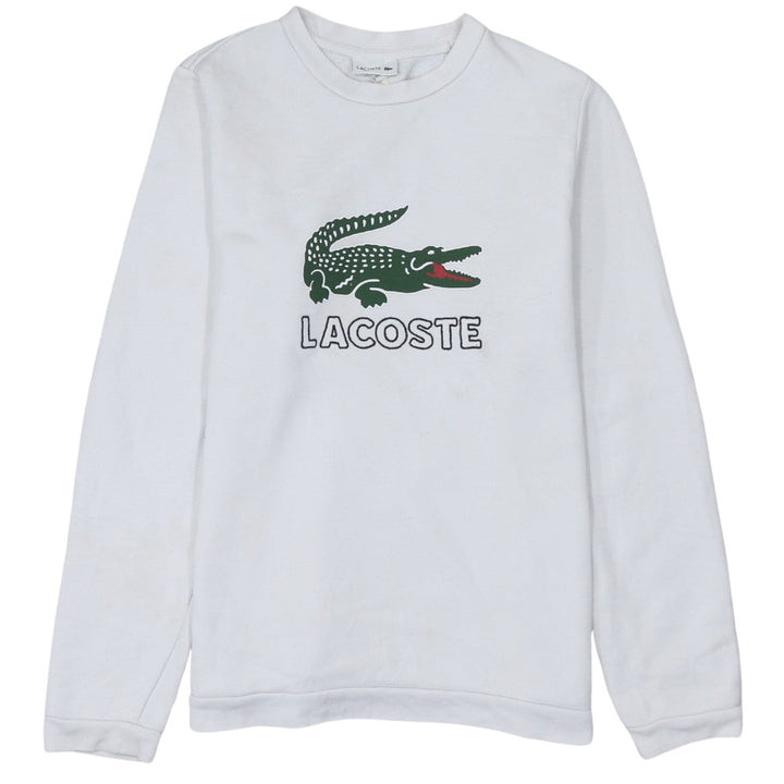 Lacoste Boys White 14 Years Crew Neck Long Sleeve Sweatshirt