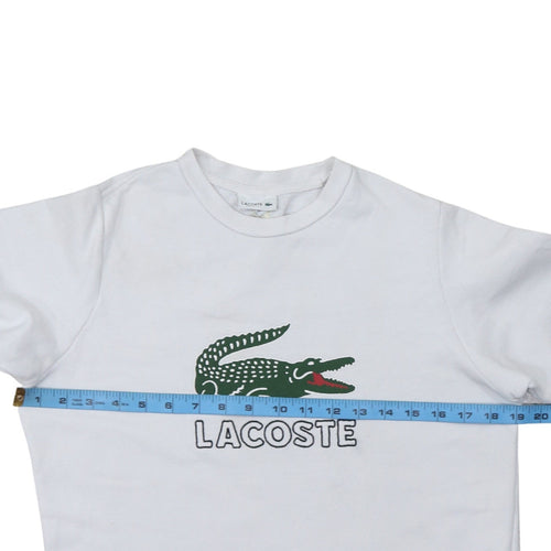 Lacoste Boys White 14 Years Crew Neck Long Sleeve Sweatshirt