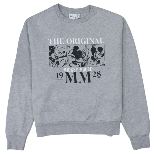 Primark Cares Women Grey Mickey Mouse Pullover Sweatshirt 2XS