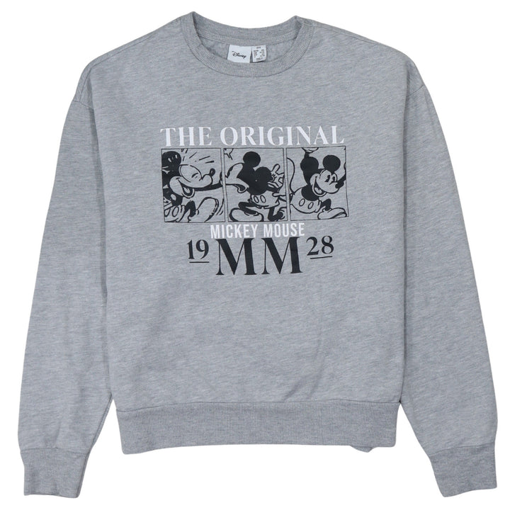 Primark Cares Women Grey Mickey Mouse Pullover Sweatshirt 2XS