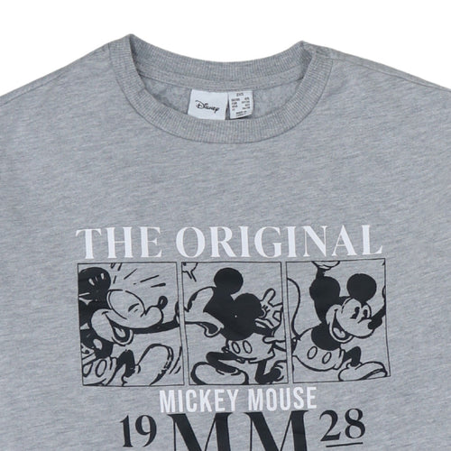Primark Cares Women Grey Mickey Mouse Pullover Sweatshirt 2XS