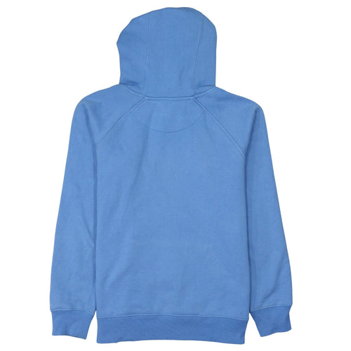 Canterbury Womens Blue Pullover Hoodie Size 10 Logo Print Cotton Blend