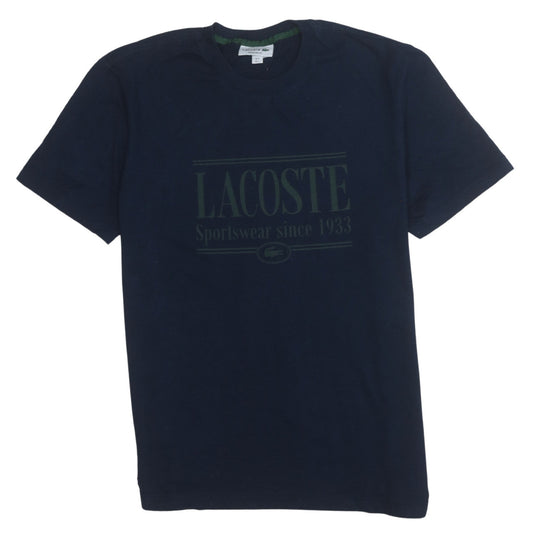 Lacoste Men's Blue Regular Fit Crew Neck Graphic T-Shirt L