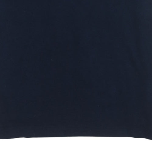 Lacoste Men's Blue Regular Fit Crew Neck Graphic T-Shirt L