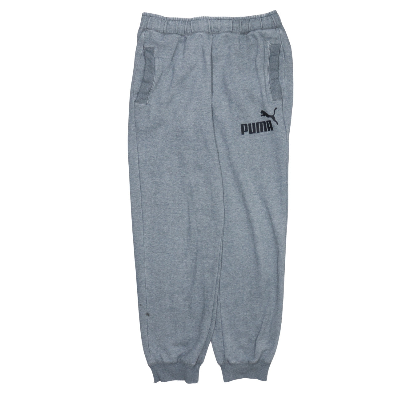 Puma Men's Grey Jogger Sweatpants M Regular Fit Cotton Blend