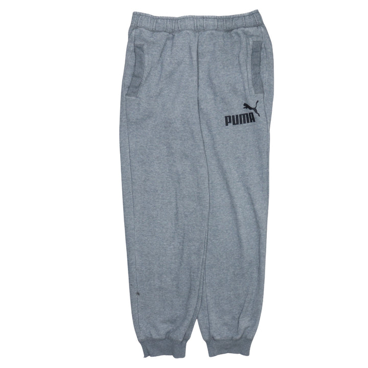 Puma Men's Grey Jogger Sweatpants M Regular Fit Cotton Blend