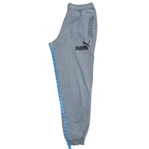 Puma Men's Grey Jogger Sweatpants M Regular Fit Cotton Blend