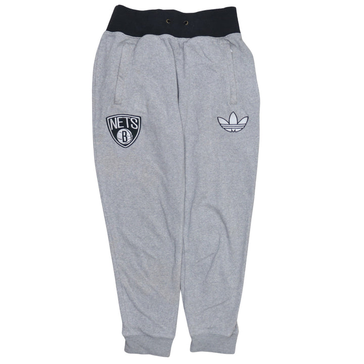 Adidas Women's Grey Jogger Sweatpants M Brooklyn Nets Activewear