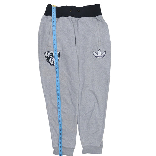 Adidas Women's Grey Jogger Sweatpants M Brooklyn Nets Activewear